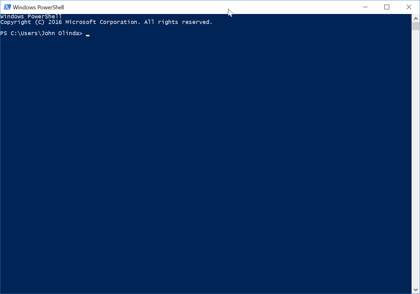 Windows PowerShell Interface